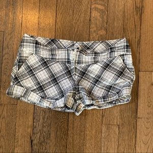 Black and White Plaid Shorts
